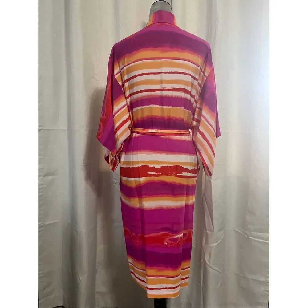 Natori womens Nikko Wrap,Pink Sz Small NWT - Picture 8 of 13